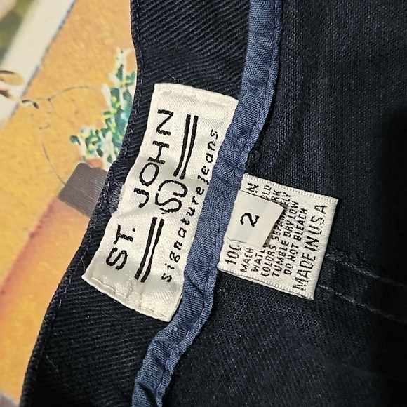 St. John Vintage Flags Jeans Size 2 - Picture 6 of 10